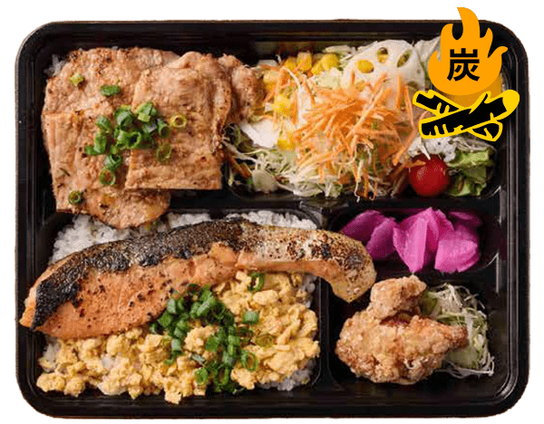 銀ジャケ＆生姜焼き弁当