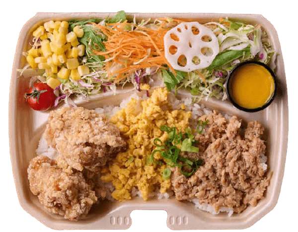 鳥そぼろ＆王道唐揚げコンボ